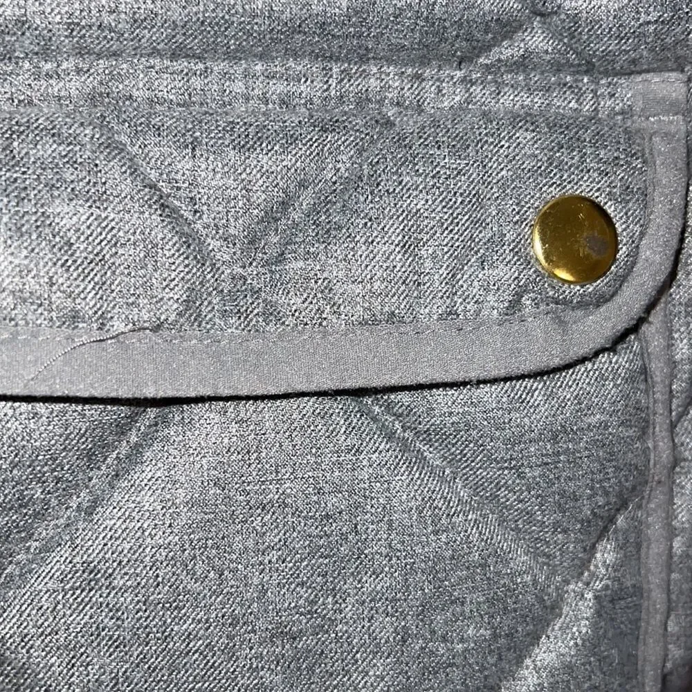 J. Crew  Quilted Down Excursion Vest in Flannel Gray sz XS